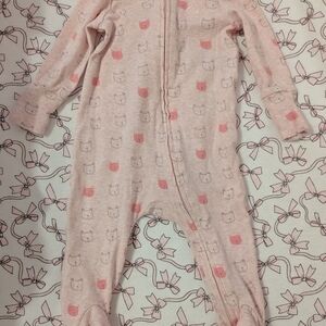 Baby Gap Pink Baby Onesie with Bear Print 0-3 Months